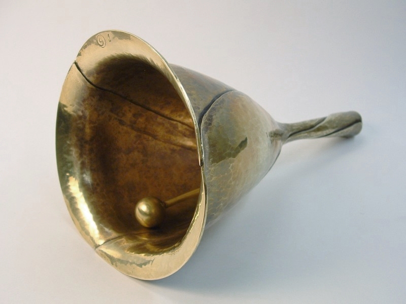 Handcrafted Brass Hand Bell, by Metalsmith Steve Shelby