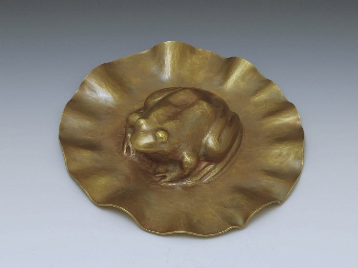 Handcrafted Brass Frog, Sculpture by Metalsmith Steve Shelby