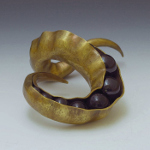 Pod,
                2008, brass with glass marbles,7″ x 4″ x 3″ tall