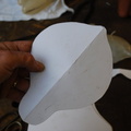 6. The paper was cut while folded to ensure symmetry.