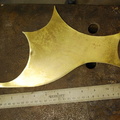 1. Scrap of 16 gauge brass sheet, what was left after pieces were cut out for other projects.
