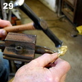 29. Using that stake to form what will be the back when the form gets closed up.