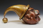 Service with a Scowl (Teapot), copper and brass, 9