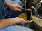 42. more final planishing, using a hammer that fits the curve.