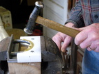 18. Forcing the form with hammer and a special jig.