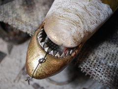 15. After a lot of filing and polishing the upper set of teeth have been silver-soldered into place.