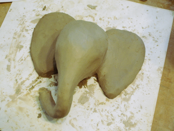 1. Starting with a clay model, so I can figure out the shape to cut out of the sheet of brass.
